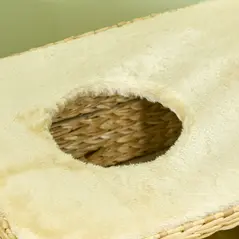 PawHut 95cm Cat Tree Tower for Indoor Cats, with Scratching Post, Cat House, Toy Ball, Platform - Beige - 7