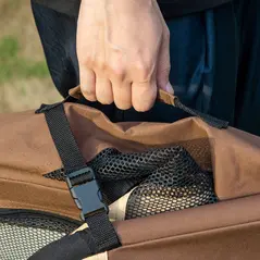 PawHut 60cm Foldable Pet Carrier, with Cushion, for Mini Dogs and Cats - Brown - 9