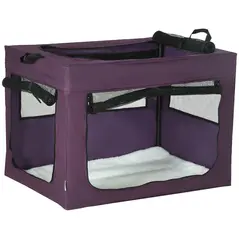 PawHut 80cm Pet Carrier, with Cushion, for Small and Medium Dogs - Purple - 1
