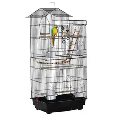 PawHut Bird Cage for Budgies, Finches, Canaries w/ Accessories, Toys, Tray - 1