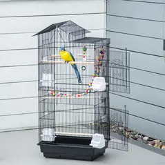 PawHut Bird Cage for Budgies, Finches, Canaries w/ Accessories, Toys, Tray - 2