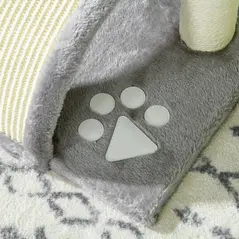 PawHut Cat Tree, Kitten Scratcher Activity Centre, with Sisal Scratching Post, Toy Ball - Grey - 8