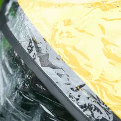 PawHut Detachable Pet Stroller with Rain Cover, 3 In 1 Cat Dog Pushchair, Foldable Carrying Bag w/ Universal Wheels, Brake, Canopy, Basket, Storage Bag for Small and Tiny Dogs - Yellow - 8