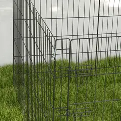 PawHut 8 Panel DIY Dog Pen with Door, for Dogs, Small Animals, Indoor/Outdoor Use, 91cm High - 9