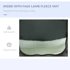 PawHut 69cm Pet Carrier, with Cushion, for Miniature and Small Dogs - Grey - 6