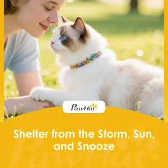 PawHut Catio Outdoor Cat Enclosure,  Wooden Cat House with Platforms, Condo and Waterproof Cover for 2–3 Kittens, Grey - 9