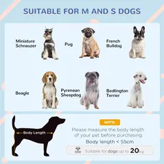 PawHut Dog House Outdoor Elevated Dog Bed with Removable Cover, Mesh Windows, Storage Bag, for S and M-Sized Dogs, Grey - 4