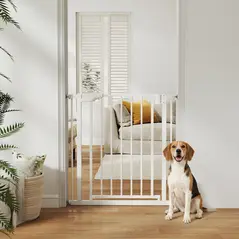PawHut Baby Gate, Pet Safety Gate Pressure Fit, 76-82cm Wide with Two-Way Open, One-Hand Opening - 2