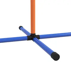 PawHut Dog Agility Training Equipment with Weave Poles, Jump Ring, Pause Box, Adjustable Hurdle, Carry Bag, Orange - 9