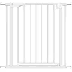 PawHut Baby Gate, Pet Safety Gate Pressure Fit, 76-82cm Wide with Two-Way Open, One-Hand Opening - 1