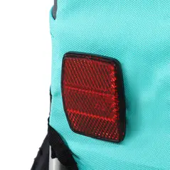 PawHut Folding Dog Bike Trailer Pet Cart Carrier for Bicycle Travel in Steel Frame with Hitch Coupler - Light Blue & Grey - 9