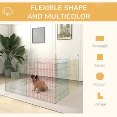 PawHut Pet Playpen Crate, with Eight Panels, Door, for Indoors and Outdoors, 60H x Φ156cm - 5