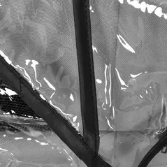 PawHut Dog Stroller with Rain Cover, Dog Pushchair One-Click Fold Trolley Jogger with EVA Wheels Brake Basket Adjustable Canopy Safety Leash for Small Dogs, Grey - 8