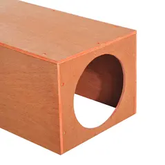 PawHut Outdoor Rabbit Hideaway Shelter Indoor Cat Tunnel Garden Kitty Box House Pet Home Run Play Cage Waterproof 60Lx30Wx25H(cm) - 8