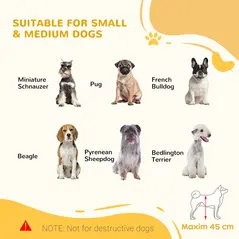 PawHut Freestanding Dog Gate, Foldable Pet Fence, Indoor Wood Barrier, Stair Gate with Support Feet, for Doorway, Hallway, Small and Medium Dogs, 69H x 104-180 cm, Natural Wood Finish - 7