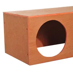 PawHut Outdoor Rabbit Hideaway Shelter Indoor Cat Tunnel Garden Kitty Box House Pet Home Run Play Cage Waterproof 60Lx30Wx25H(cm) - 9