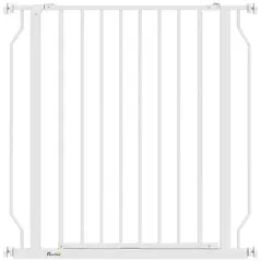 PawHut Extra Wide Dog Gate, with Door Pressure, for Doorways, Hallways, Staircases - White - 1