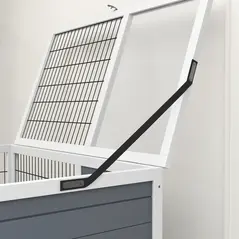 PawHut Double Deckers Guinea Pig Cage, Indoor Rabbit Hutch with Feeding Trough, Trays, Ramps, Openable Top - Grey - 8