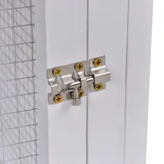 PawHut Guinea Pigs Hutches Wood Bunny Cage for Outdoor Indoor w/ Pull Out Tray Run Box Ramp - 7