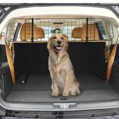 PawHut Heavy Duty Pet Dog Car Barrier Black - 2