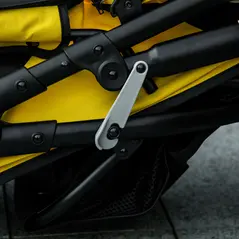 PawHut Foldable Pet Stroller Jogger, with Three Wheels, Canopy, for Medium and Small Dogs, Yellow - 9