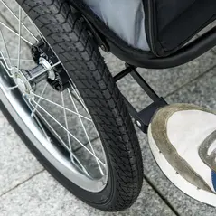 PawHut Foldable Pet Stroller, with Washable Cushion, Storage Bags, Safety Leash, for Medium, Large Dogs, Cats - Yellow - 9