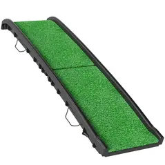 PawHut Foldable Dog Ramp with Artificial Anti-slip Surface, Portable & Lightweight, for Cars, Home, 155 x 38.5 x 15.5 cm - 1
