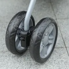 PawHut Dog Stroller with Cover for Small Miniature Dogs, Folding Cat Pram Dog Pushchair with Cup Holder, Storage Basket, Reflective Strips, Brown - 9