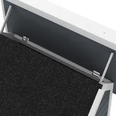 PawHut Outdoor Cat House, Wooden Feral Cat Shelter, with Openable Asphalt Roof, Three Doors - Grey - 9