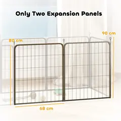 PawHut Two-Piece Dog Pen Expansion Pack for Medium Dogs, 80cm Tall Animal Pen with Three Connecting Stakes - 3
