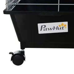 PawHut Steel Small 2-Tier Small Guinea Pigs Hutches w/ Accessories Blue/Orange - 8