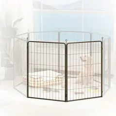 PawHut Two-Piece Dog Pen Expansion Pack for Large Dogs, 100cm Tall Animal Pen with Three Connecting Stakes - 2