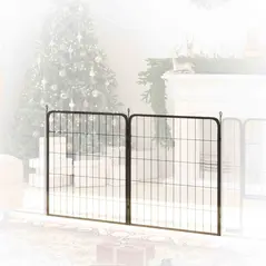 PawHut Two-Piece Dog Pen Expansion Pack for Medium Dogs, 80cm Tall Animal Pen with Three Connecting Stakes - 7
