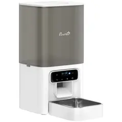 PawHut Programmable Automatic Cat Feeder with Timer Up to 6 Meals Per Day, 10s Voice Recorder, Portion Control - 1