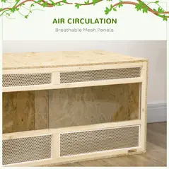 PawHut Reptile Terrarium Vivarium Habitat w/ Transparent Sliding Doors, Breathable Mesh, for Lizards, Horned Frogs, Snakes and Chameleons, 100 x 47 x 47cm - 7