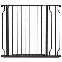 PawHut Wide Dog Safety Gate, with Door Pressure, for Doorways, Hallways, Staircases - Black - 1
