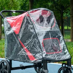 PawHut Rain Cover for Dog Pram, Stroller Buggy with Rear Entry - 2