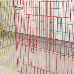 PawHut Pet Playpen Crate, with Eight Panels, Door, for Indoors and Outdoors, 60H x Φ156cm - 8