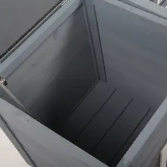 PawHut Rabbit Hutch Outdoor, Guinea Pig House, Bunny Run Cage with Openable Top for 1-2 Rabbits, 123 x 120 x 52cm, Grey - 8