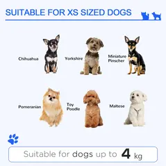 PawHut Pet Travel Backpack Bag Cat Puppy Dog Carrier w/ Trolley and Telescopic Handle Portable Stroller Wheel Luggage Bag (Grey) - 8