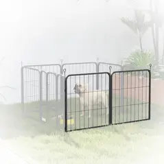 PawHut Two-Piece Dog Pen Expansion Pack for Small Dogs, 60cm Tall Animal Pen with Three Connecting Stakes - 7