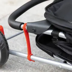 PawHut Pet Travel Stroller with Rain Cover, 3 Wheels Foldable Cat Dog Pushchair with Storage Basket and Cupholder for Small Miniature Dogs(Black) - 9