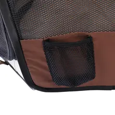 PawHut Portable Cat Dog Playpen Pet Puppy Rabbit Guinea Pig Pen Run Dia 90 x 41H cm Indoor & Outdoor Brown - 8