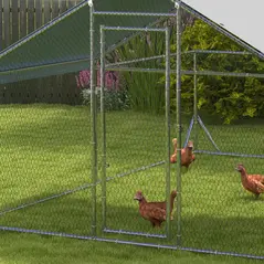 PawHut Walk-In Chicken Run, Hen House, with Roof, for Ducks, Chickens, Rabbits - 9