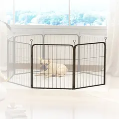 PawHut Two-Piece Dog Pen Expansion Pack for Small Dogs, 60cm Tall Animal Pen with Three Connecting Stakes - 2