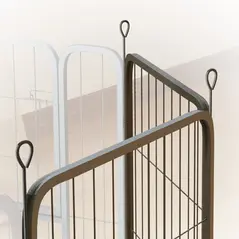 PawHut Two-Piece Dog Pen Expansion Pack for Medium Dogs, 80cm Tall Animal Pen with Three Connecting Stakes - 8