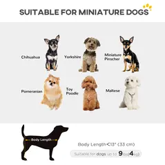 PawHut Pet Wagon Cart, Dog Stroller for Small Dogs and Cats with 4 Wheels, Safety Straps, Storage Bag, Mat - 8