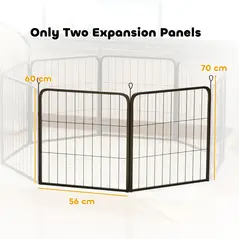 PawHut Two-Piece Dog Pen Expansion Pack for Small Dogs, 60cm Tall Animal Pen with Three Connecting Stakes - 3