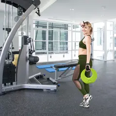 SPORTNOW 8kg Kettlebell, Kettle Bell with Wide Handle for Home Gym, Weight Lifting, Strength Training, Green - 6