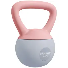 SPORTNOW 4KG Soft Kettlebell, Kettlebell with Non-Slip Handle for Home Gym, Weight Lifting, Strength Training, Pink/Grey - 1